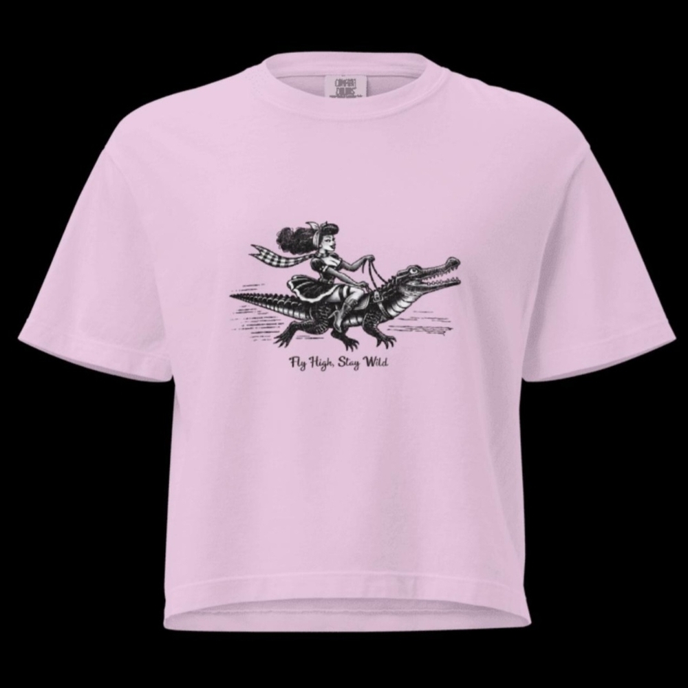 "Fly High Stay Wild" Vintage Graphic Box Tee.